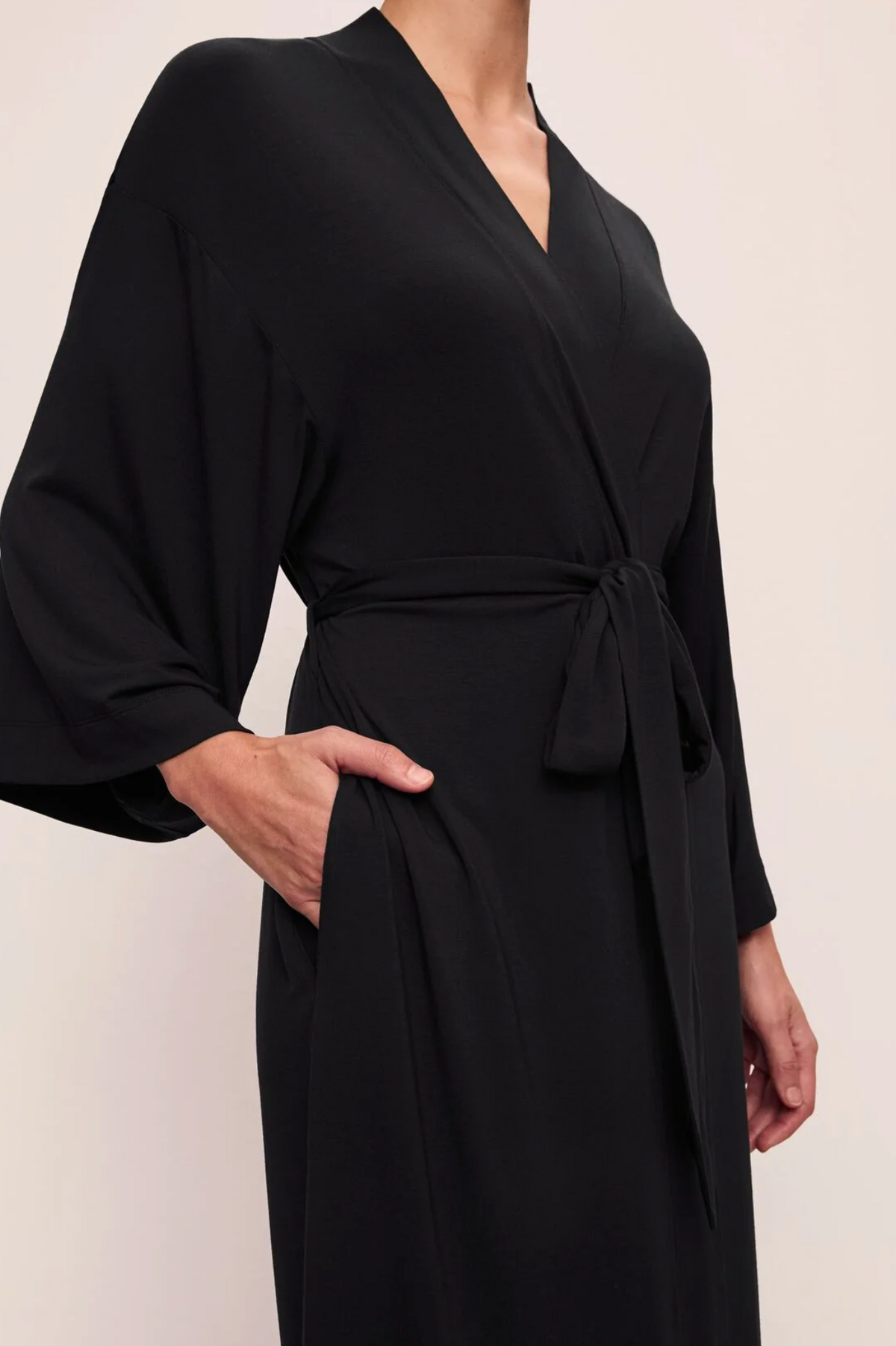 Gisele Everyday Long Robe Black
