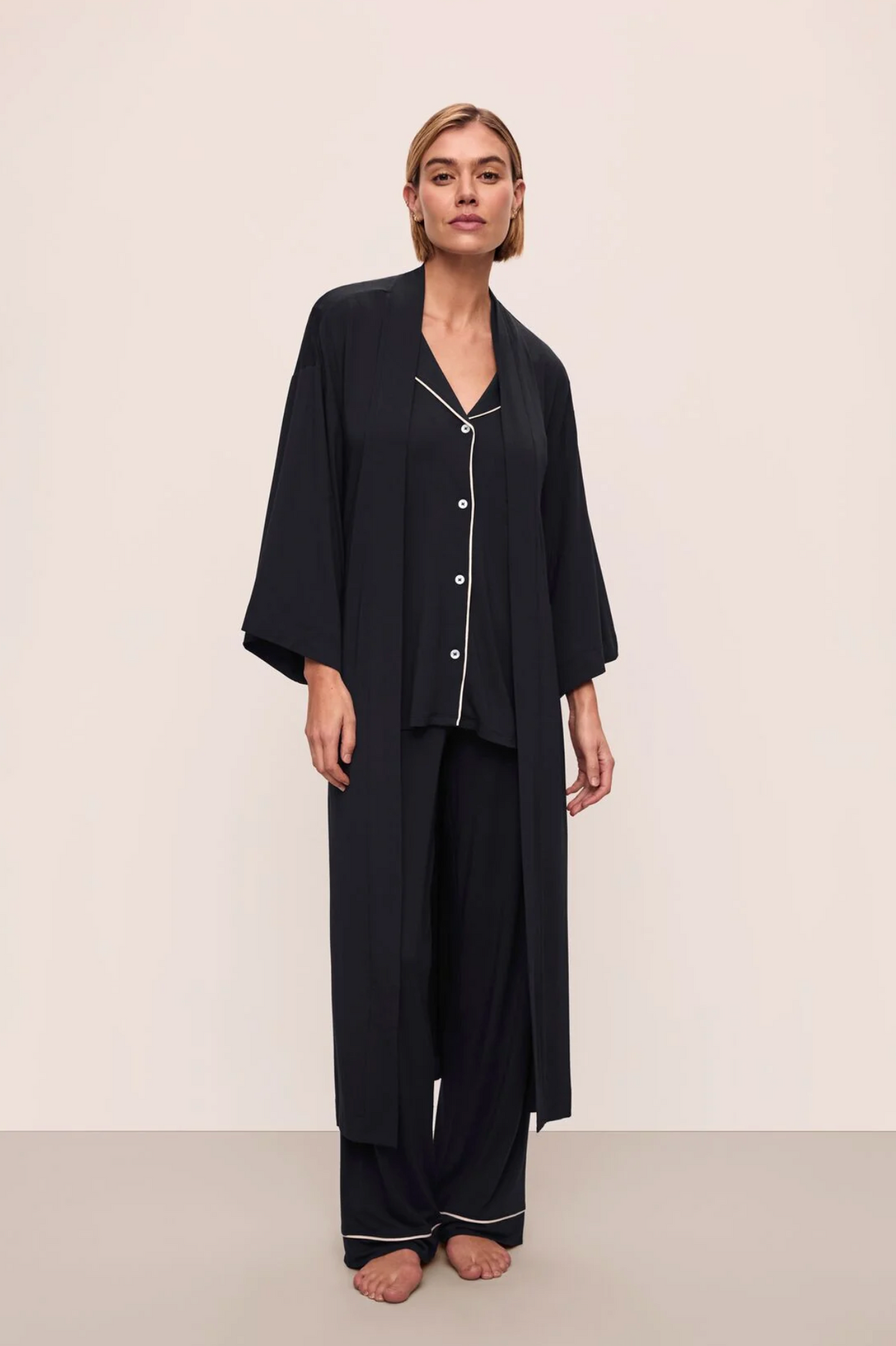 Gisele Everyday Long Robe Black