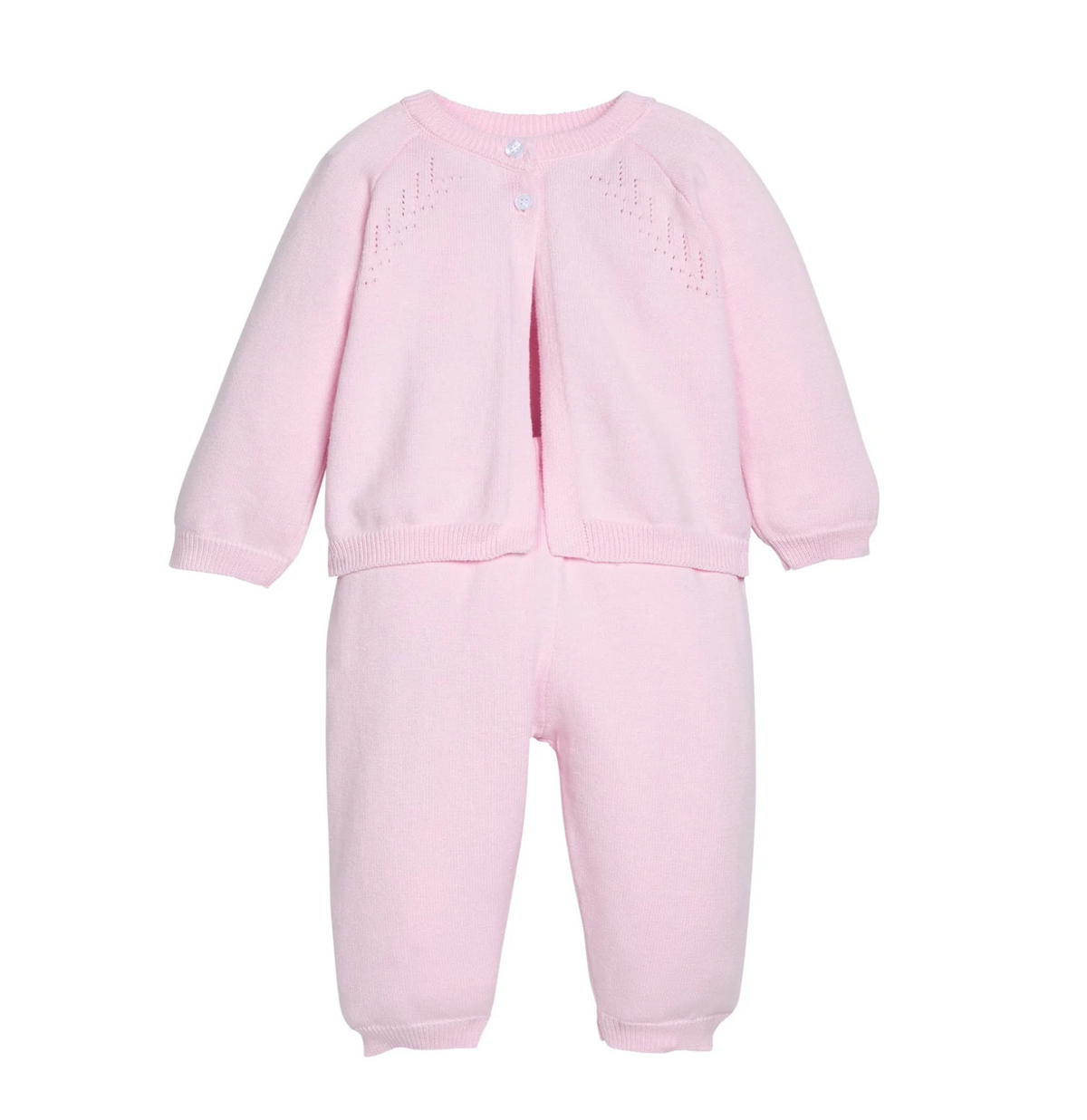 Pointelle Knit Set - Light Pink