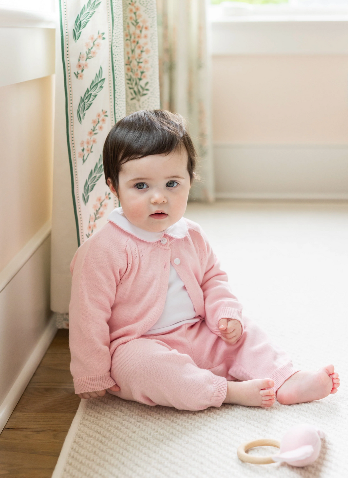 Pointelle Knit Set - Light Pink