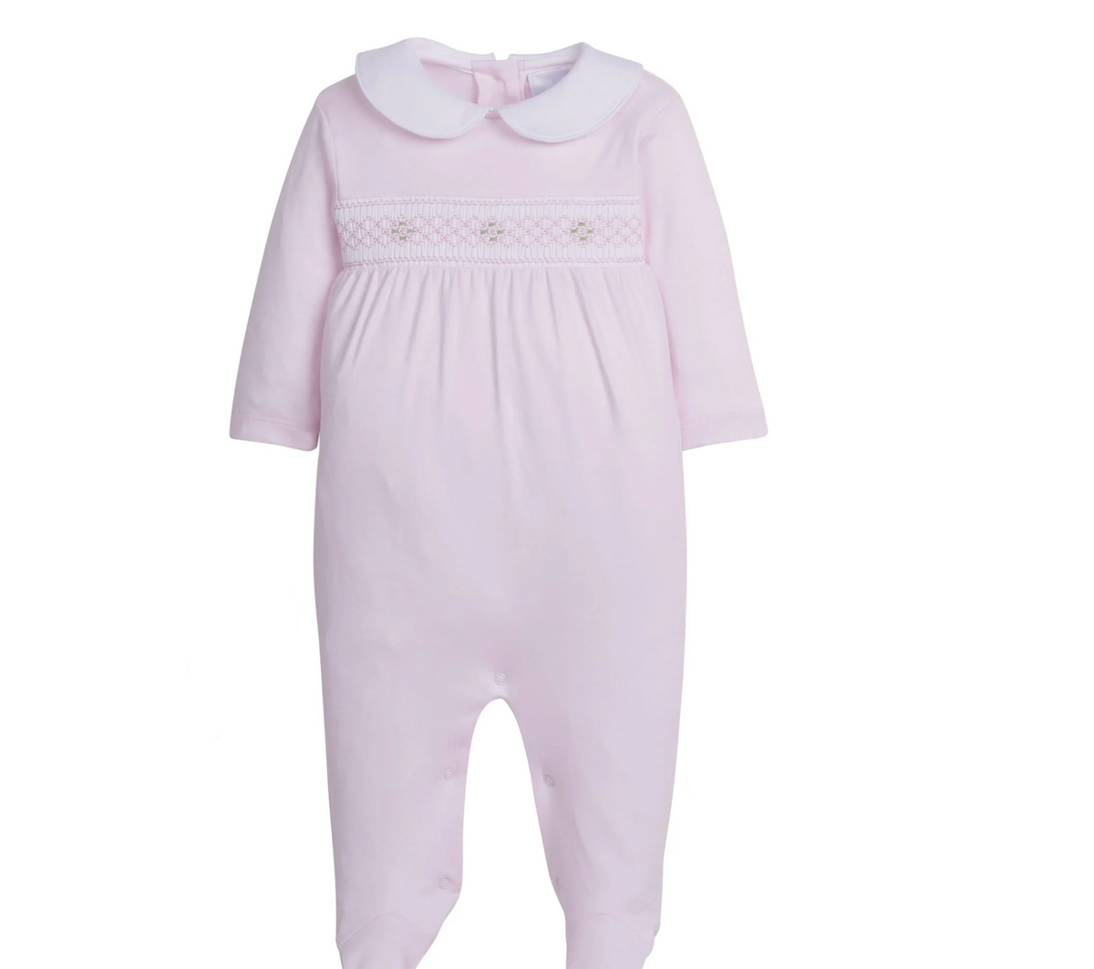 Smocked Footie - Pink Geo