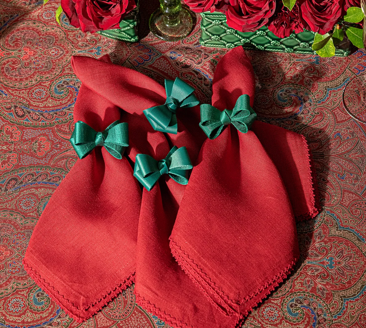Berry Scallop Napkin S/4 - Ruby Berry