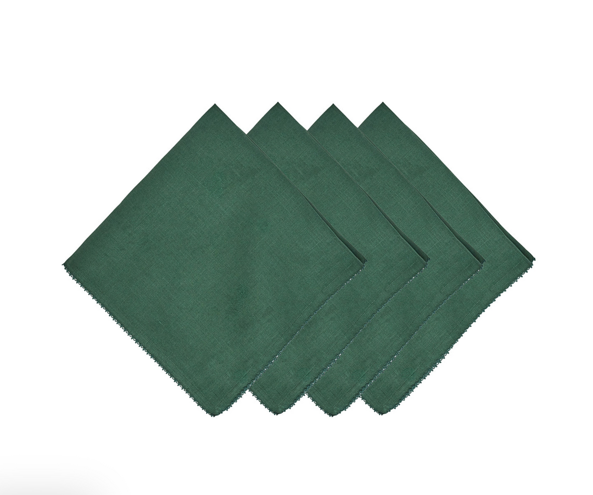 Berry Scallop Napkin S/4 - Evergreen