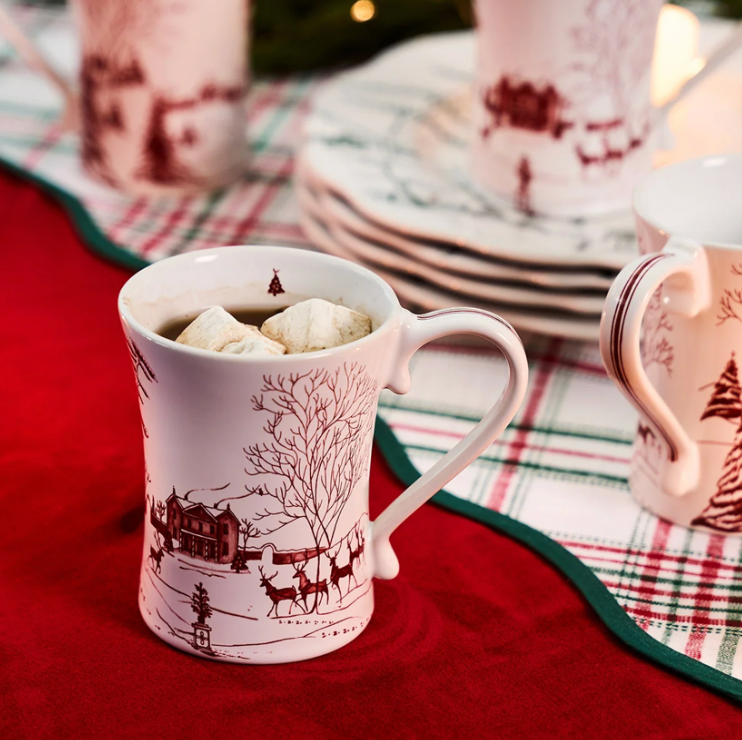 Country Estate Winter Frolic Mug Ruby