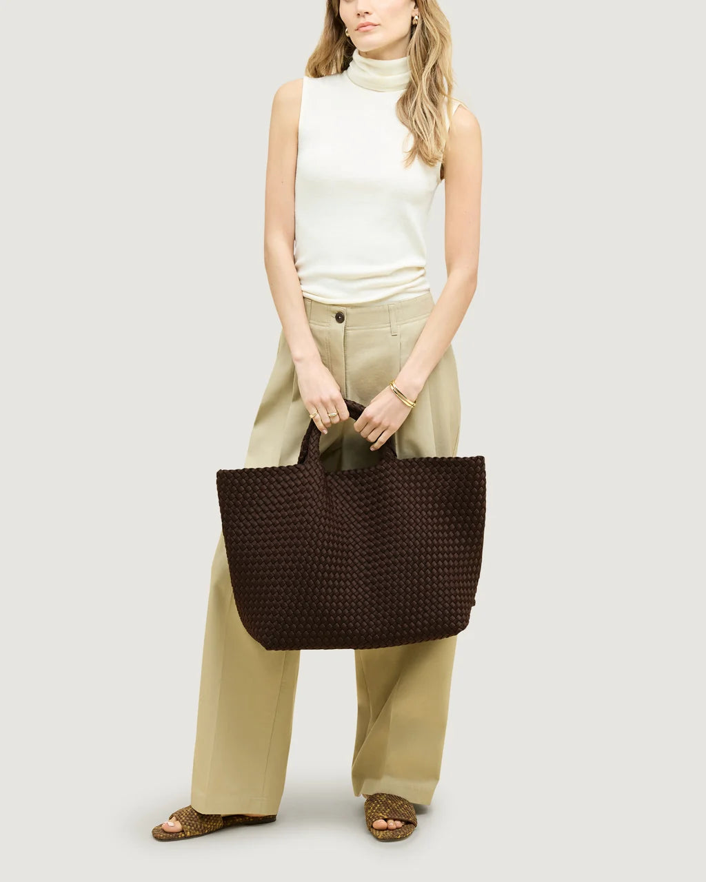 St. Barths Large Tote - Chocolate