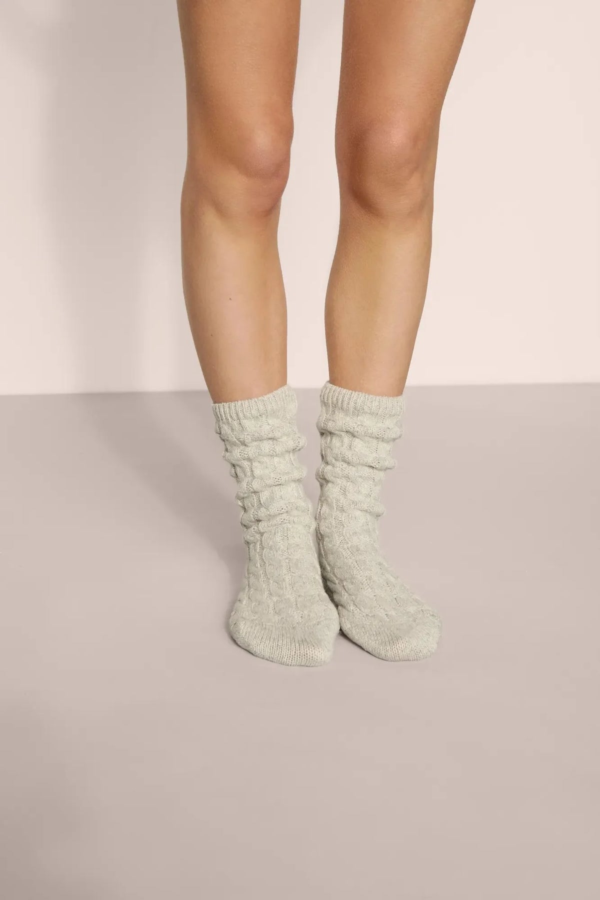 Cozy Socks in Light Heather Grey