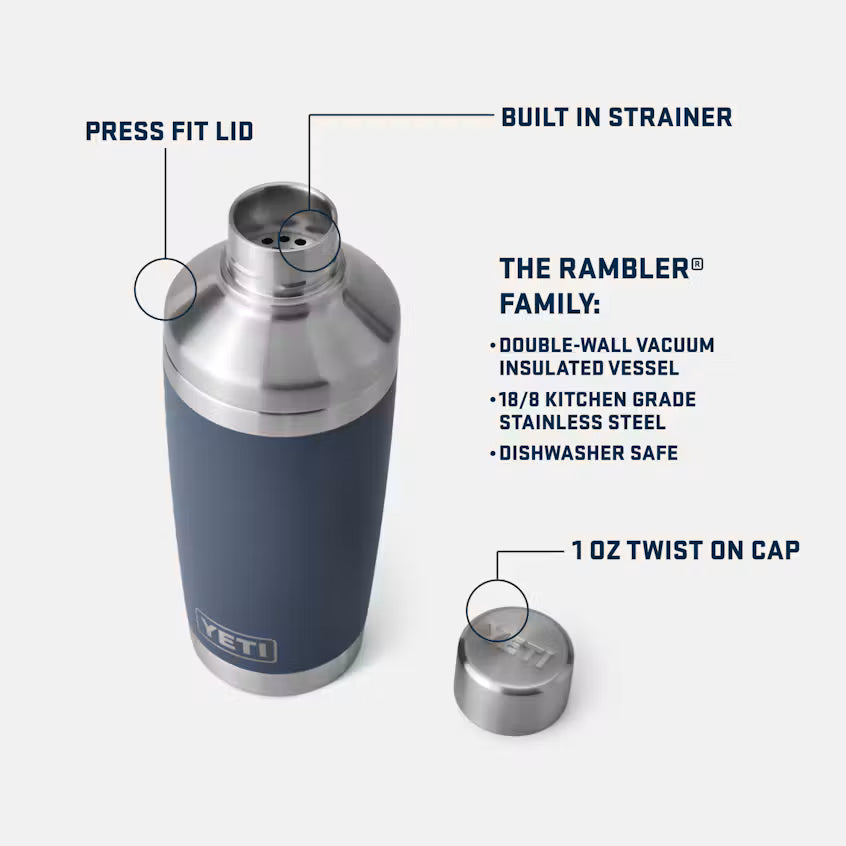 Rambler 20oz Cocktail Shaker Navy