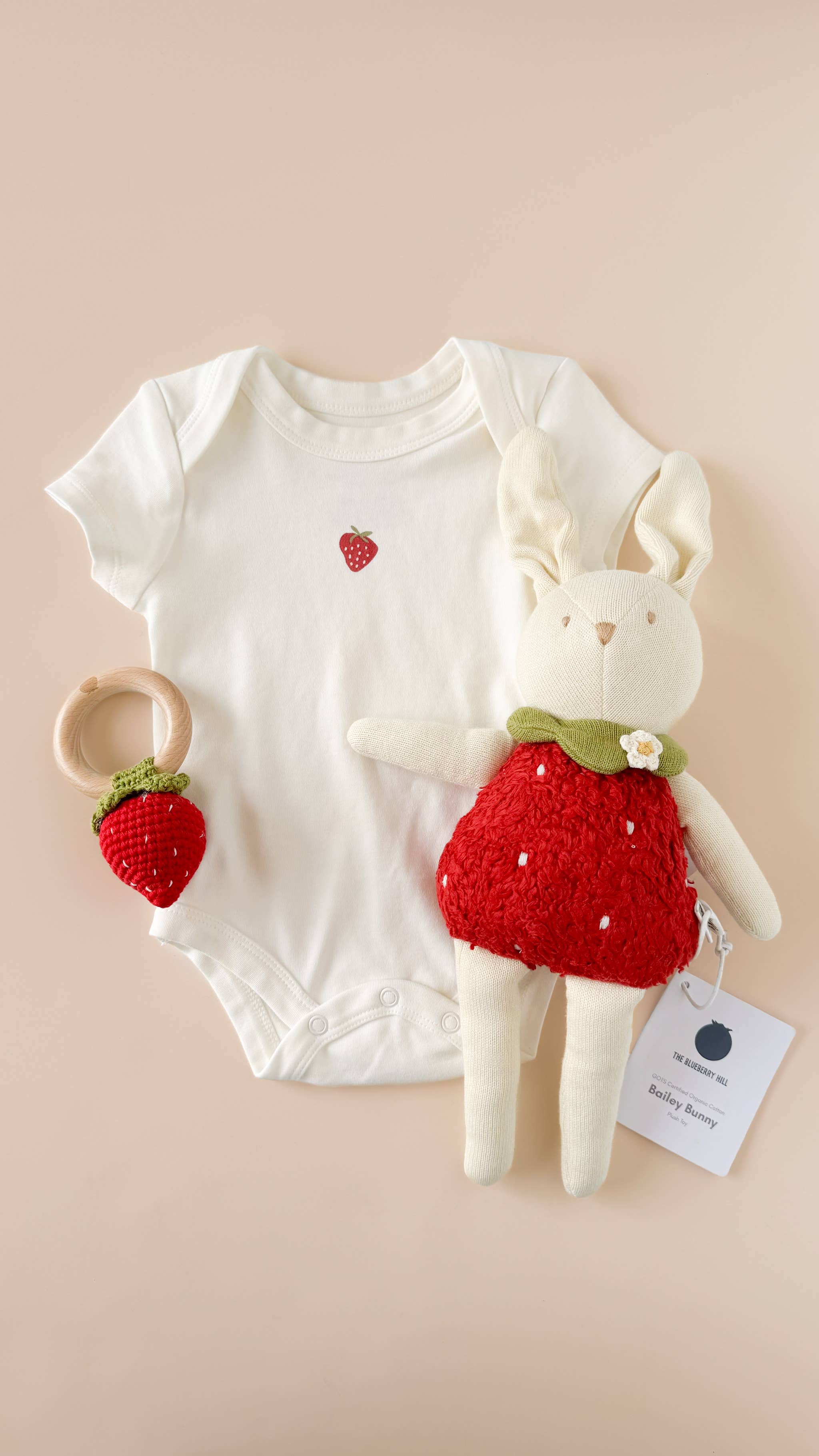 Crochet Strawberry Teether & Rattle