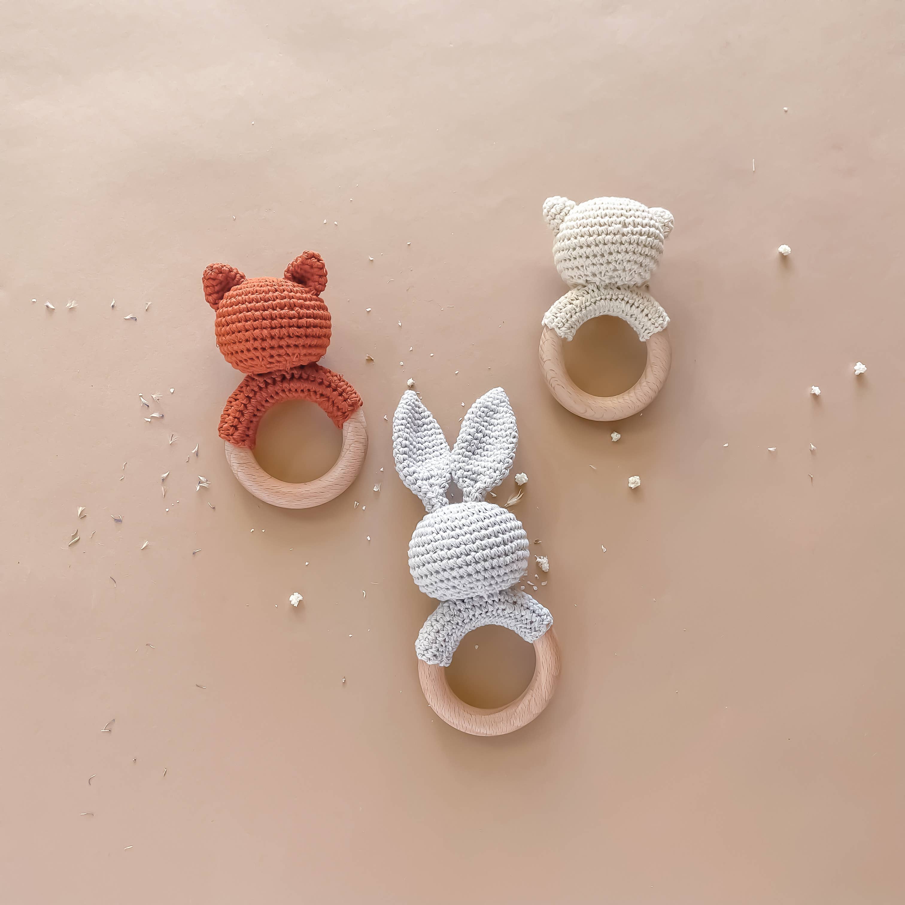 Crochet Bear Teether & Rattle