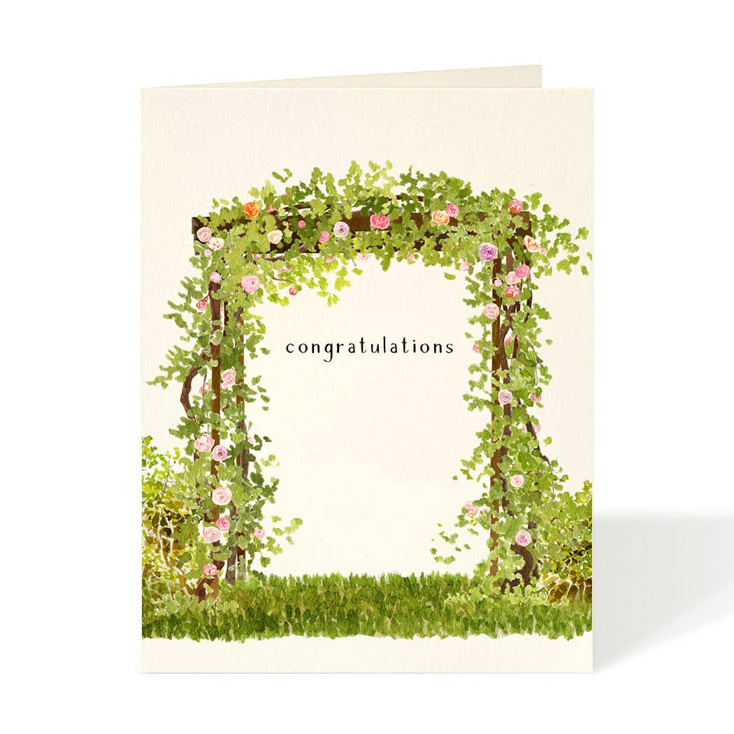 Rose Arbor Wedding Card