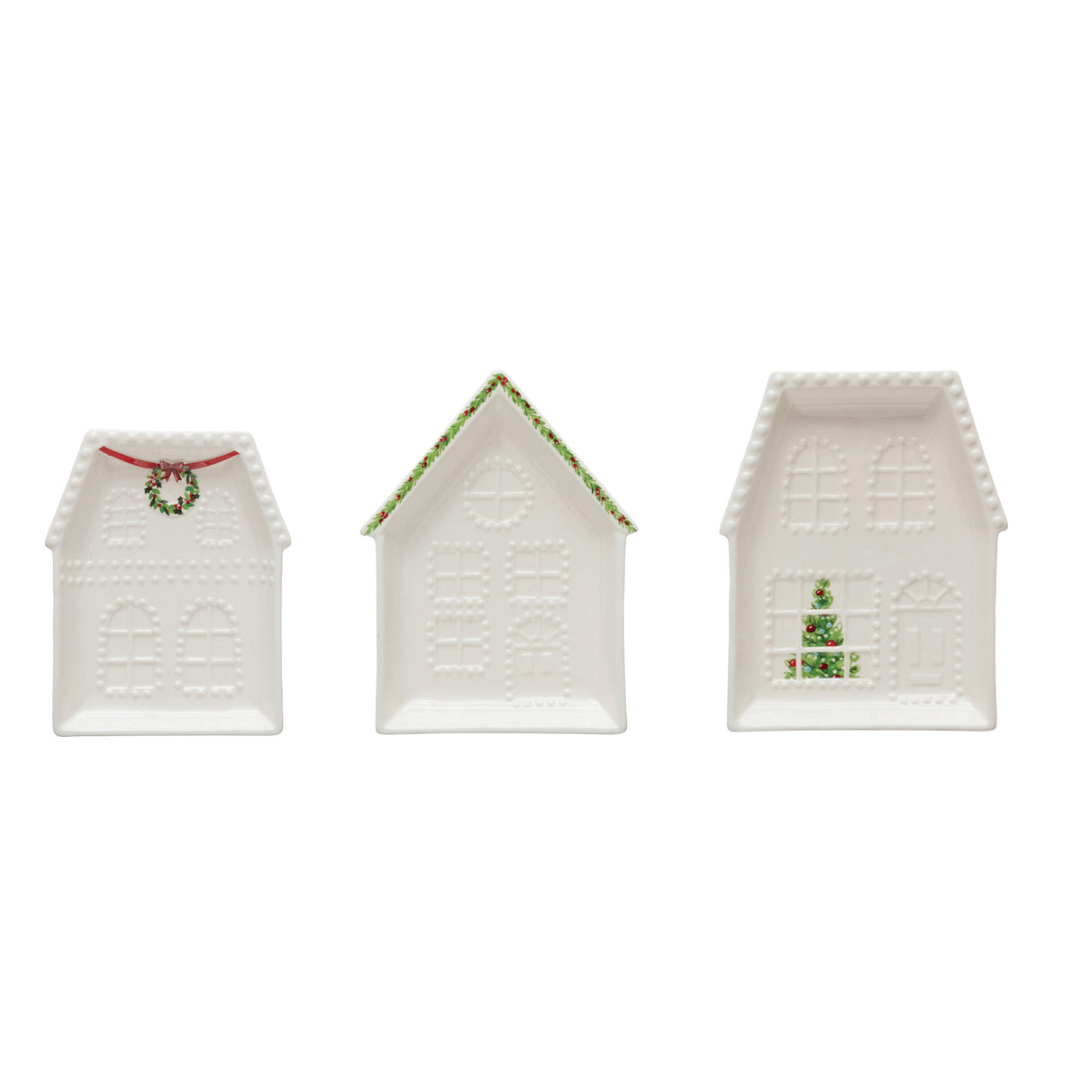 Embossed Holiday House Plate