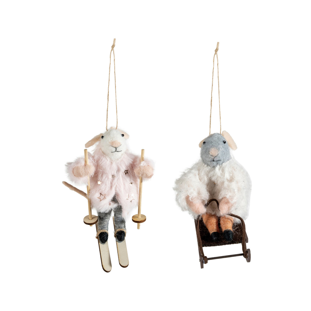 Artisan Felt Mouse in Multicolor Coats