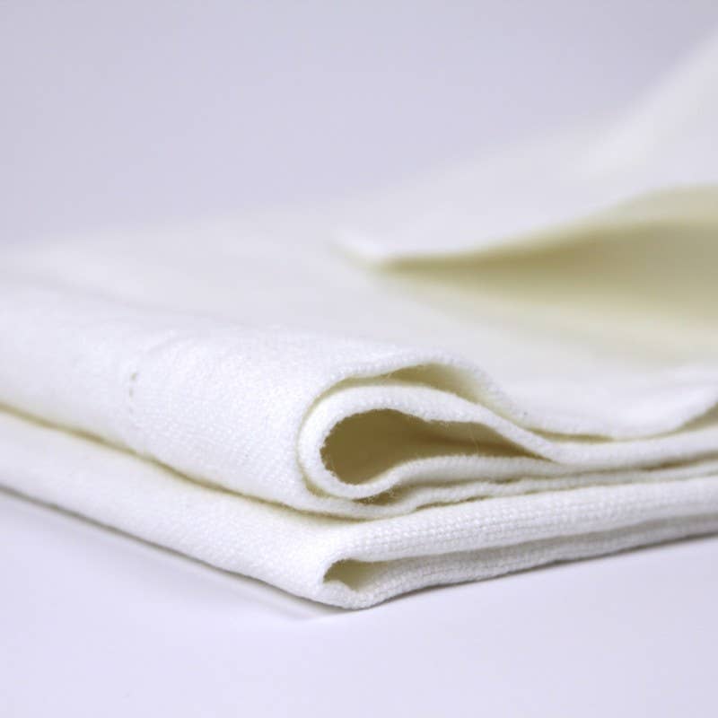 White Hemstitch Linen Hand Towel