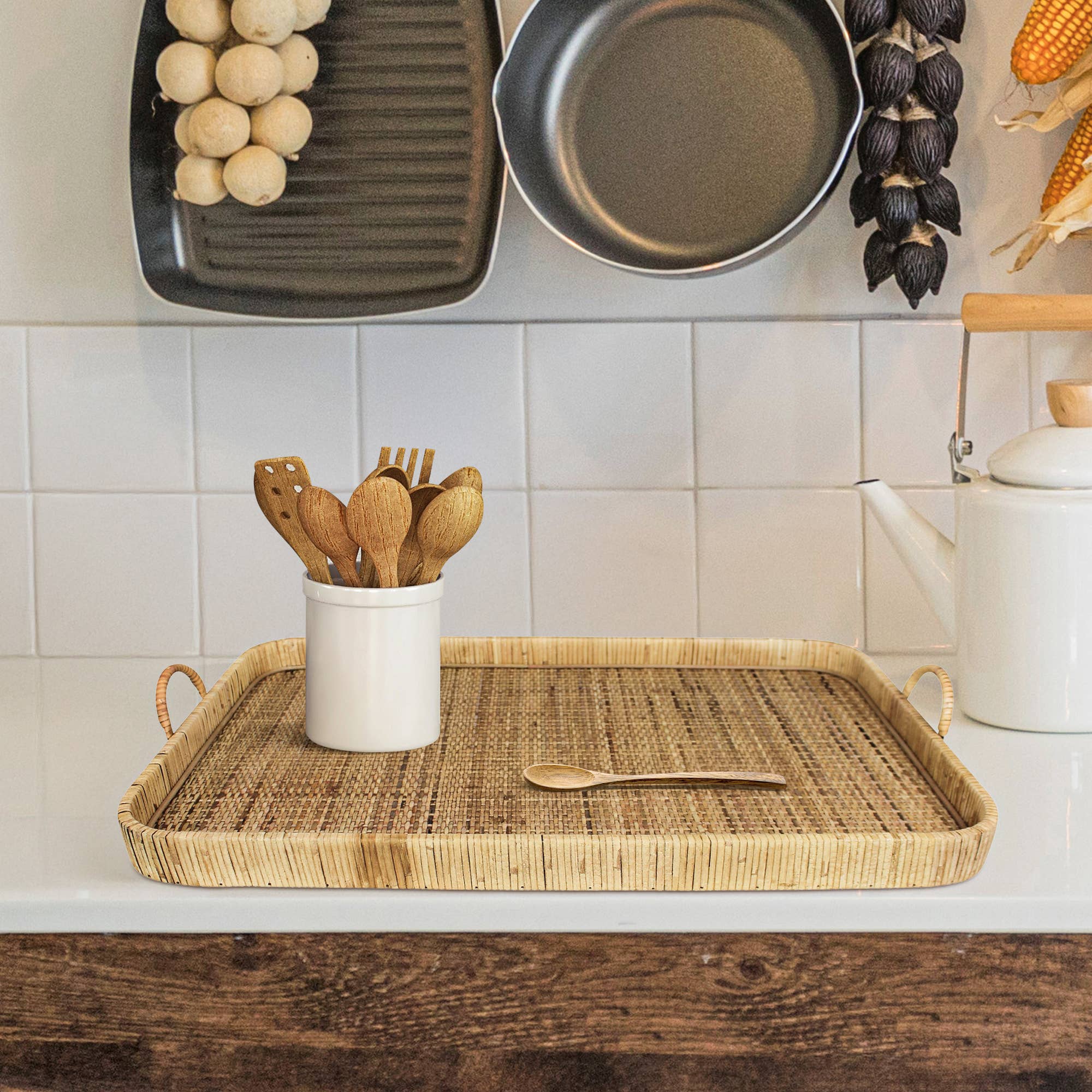 Cayman Grand Rattan Tray