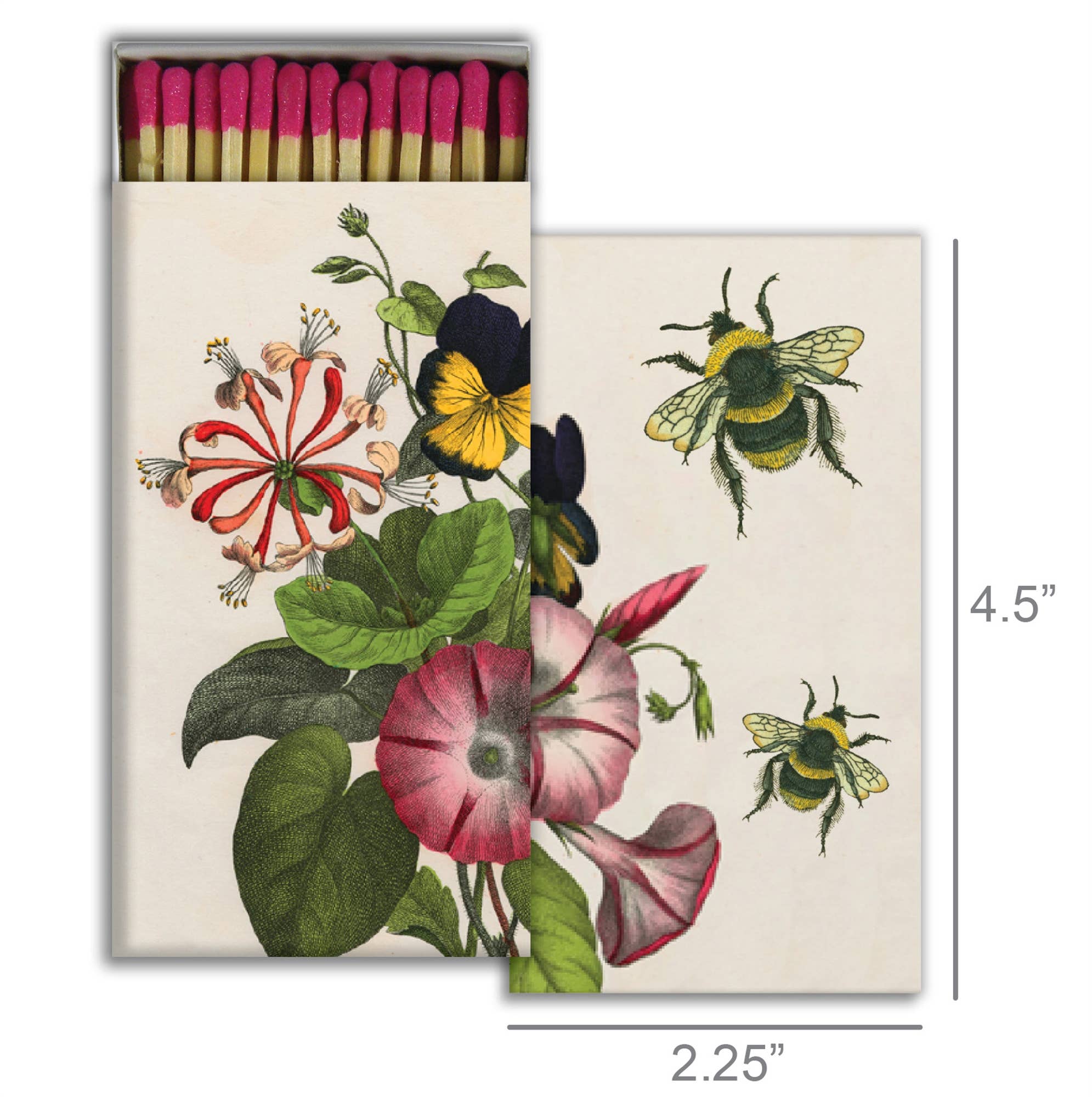Bee & Pansy Matchbox