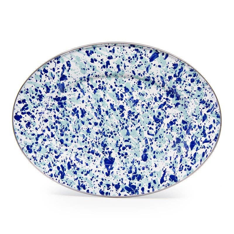 Enamelware Swirl Oval Platter