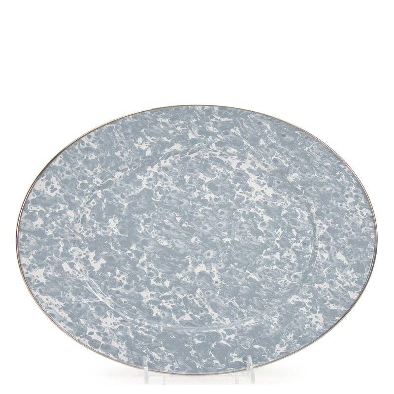 Enamelware Swirl Oval Platter