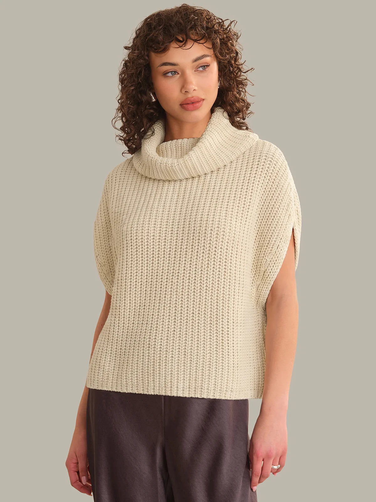 Cate Sleeveless Turtleneck Sweater