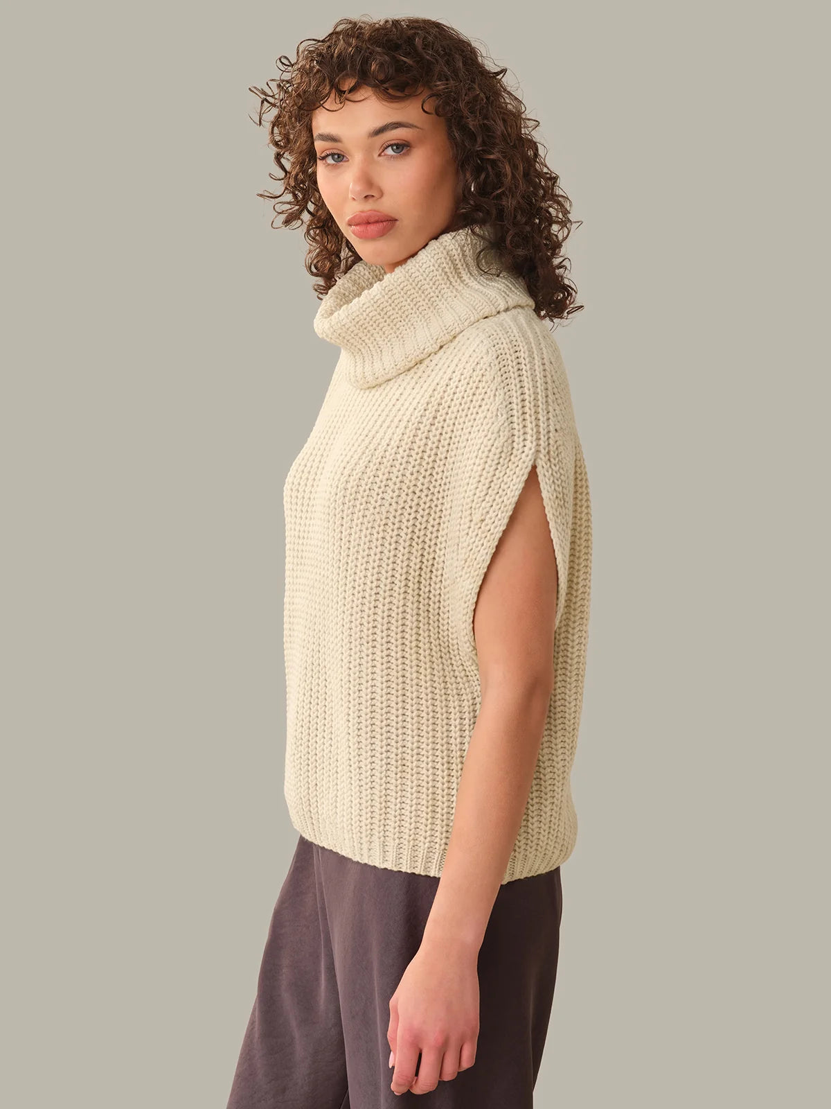 Cate Sleeveless Turtleneck Sweater