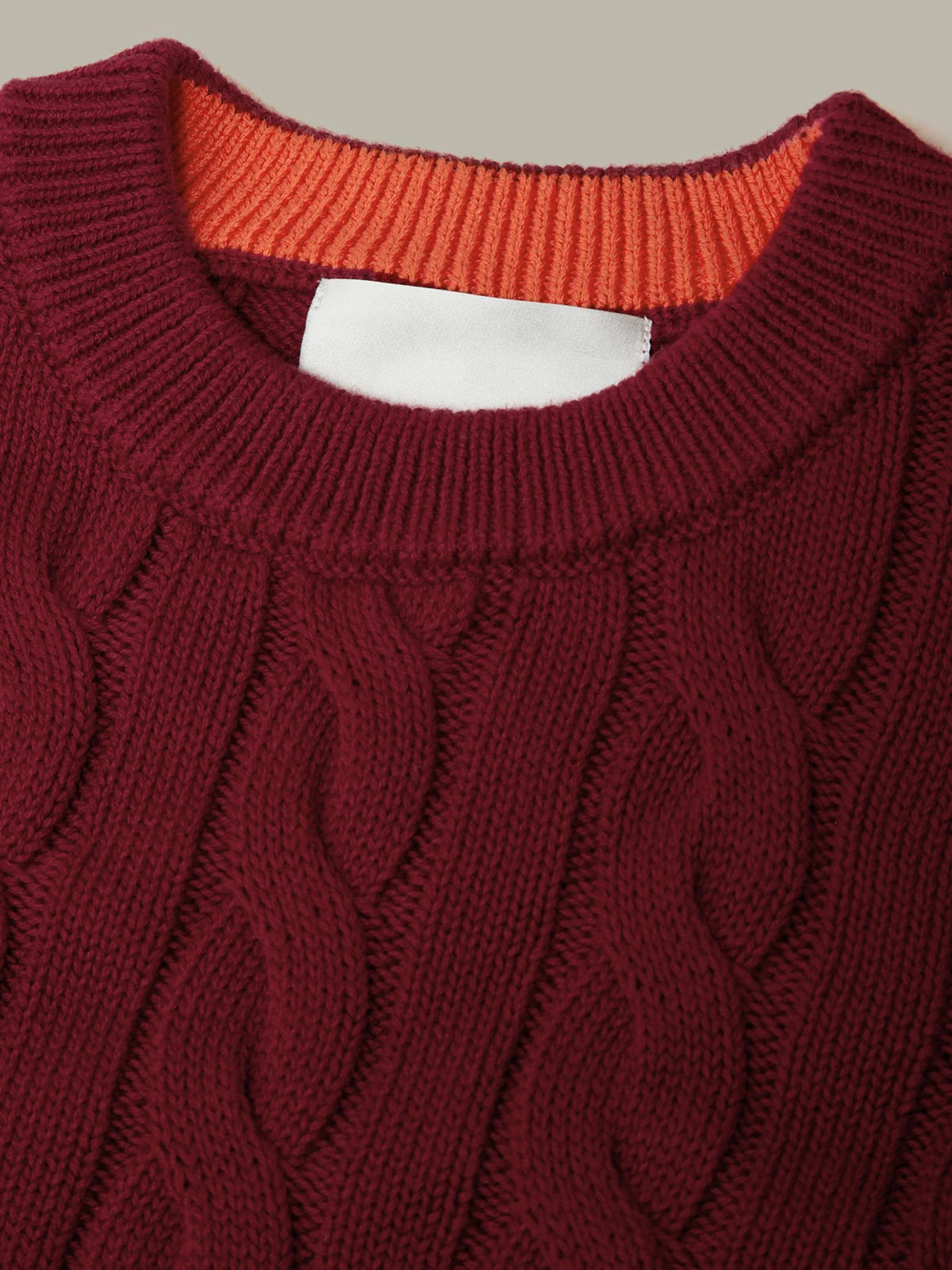 Sky Cable Crewneck Pullover