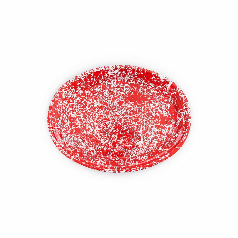 Splatter Enamelware Oval Platter