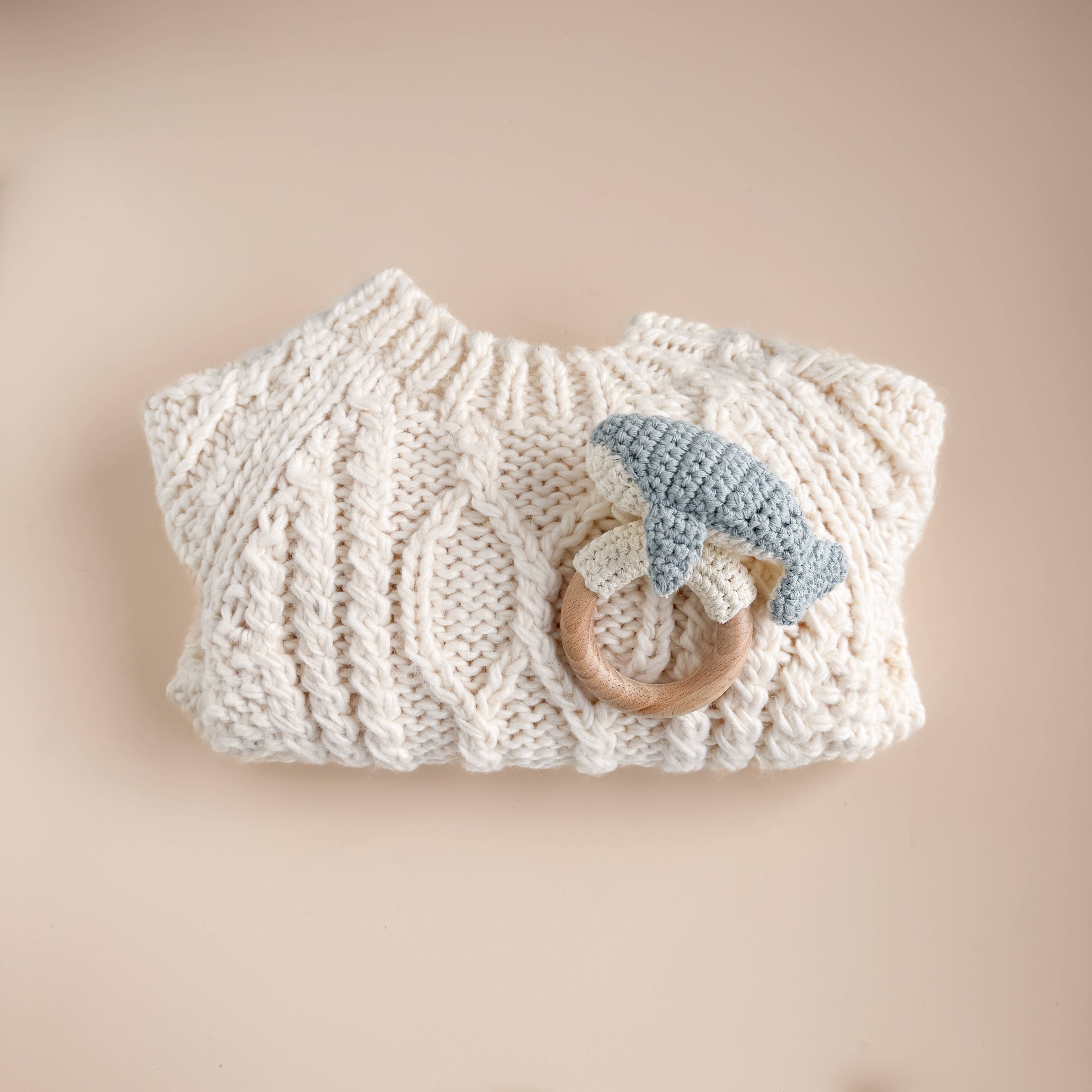 Crochet Whale Teether & Rattle