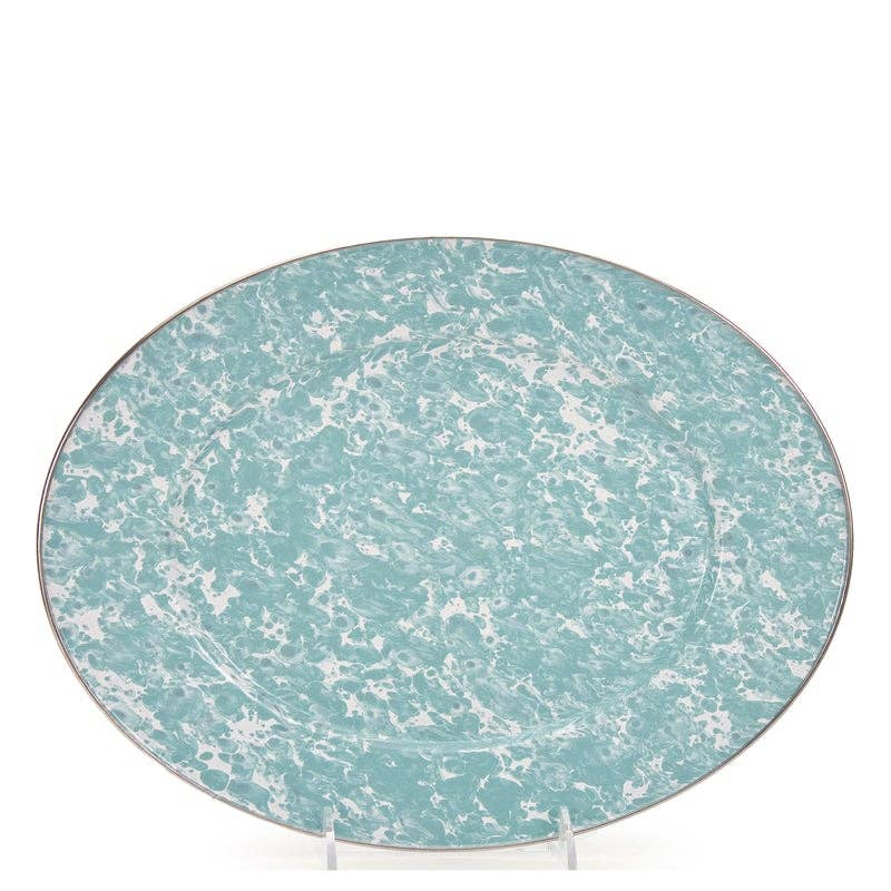 Enamelware Swirl Oval Platter