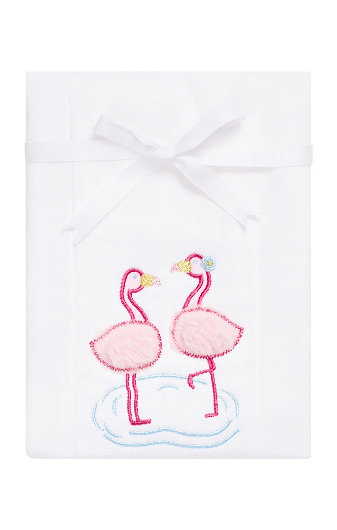 Flamingo Applique Burp Cloth