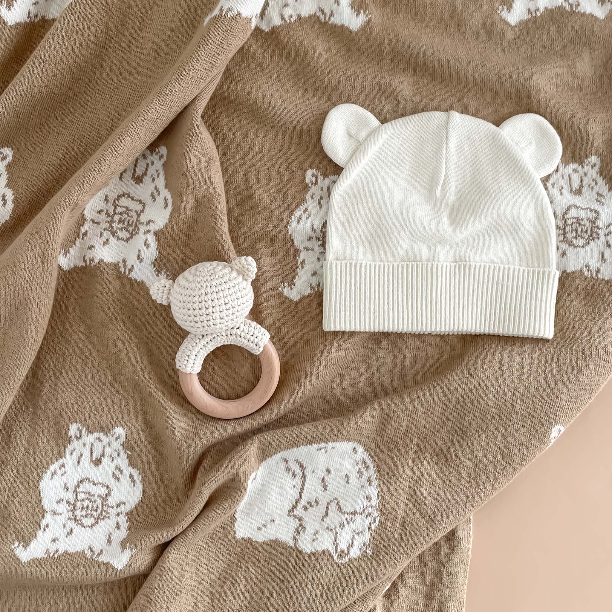 Crochet Bear Teether & Rattle