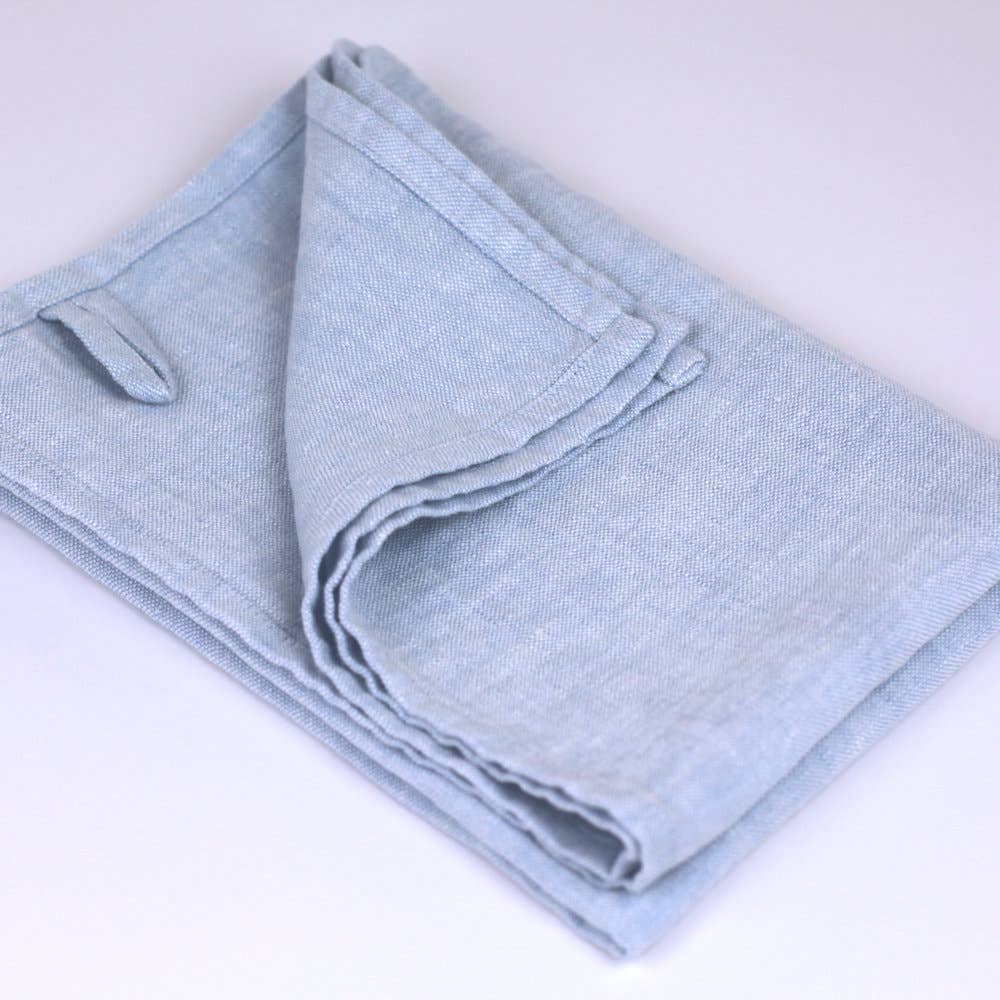 Sky Blue Linen Hand Towel
