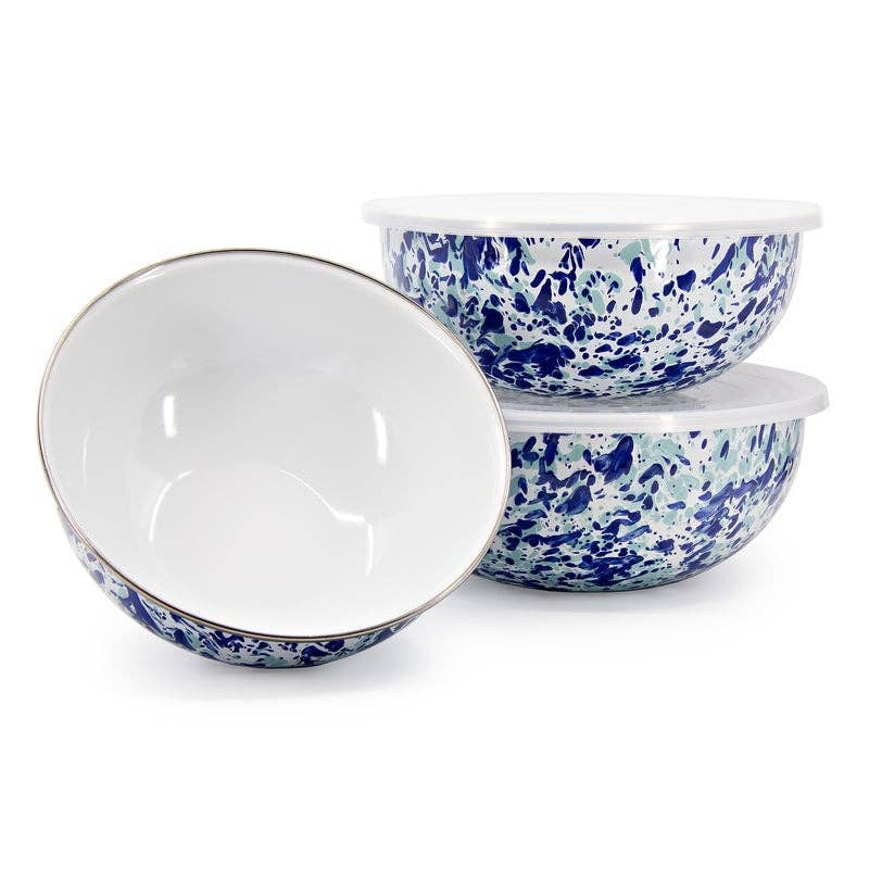 Enamelware Swirl Mixing Bowls