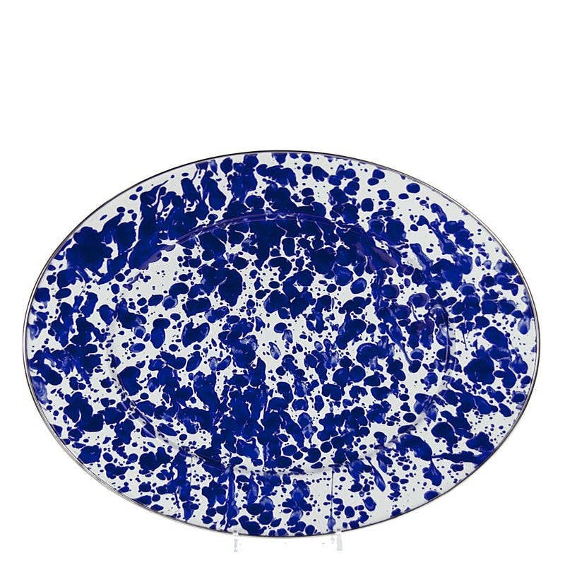 Enamelware Swirl Oval Platter
