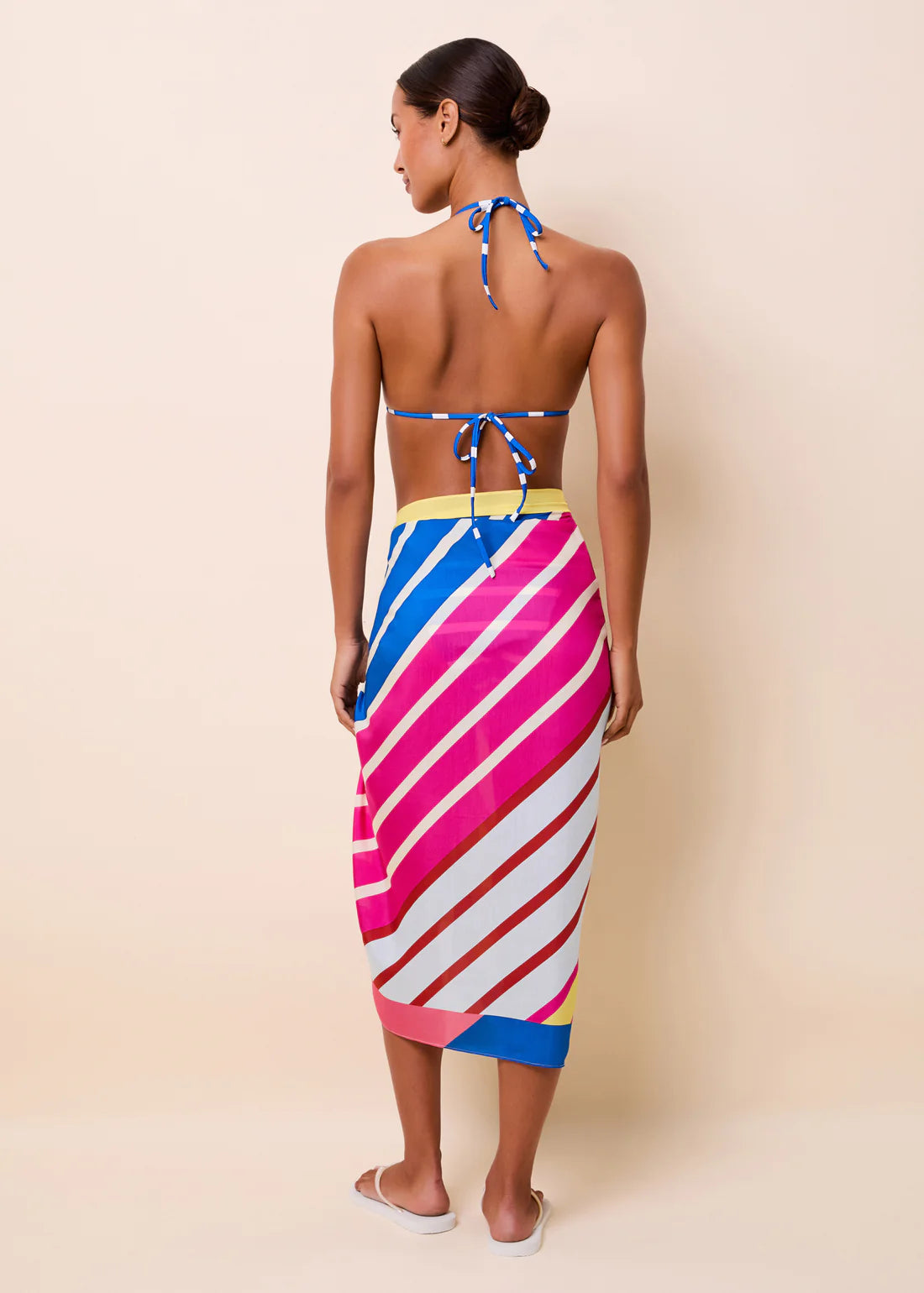 Silk Blend Colorblock Pareo