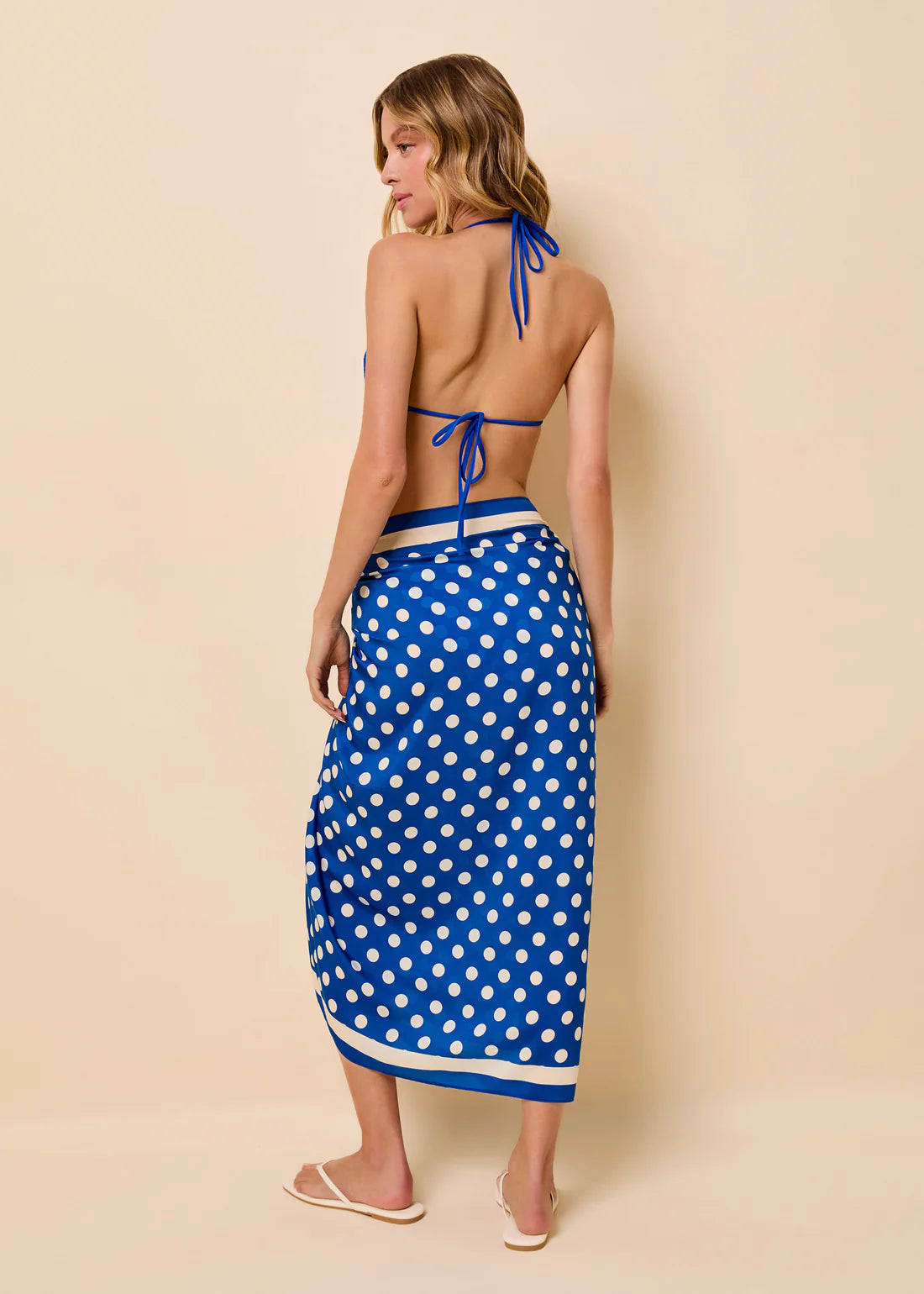 Silk Blend Polka Dot Pareo