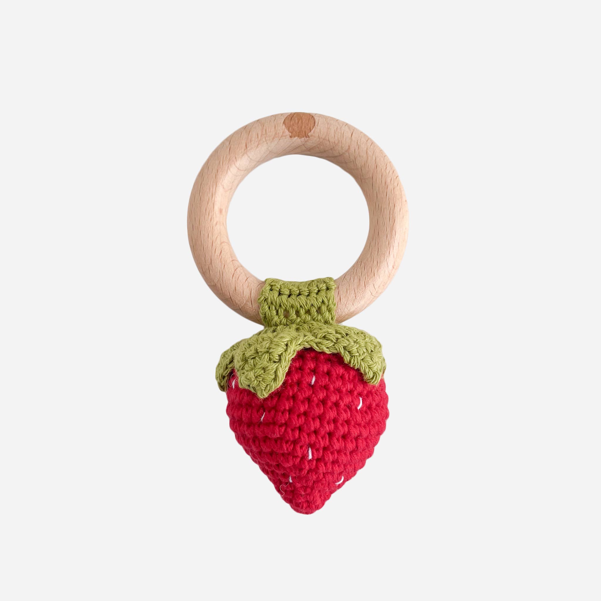 Crochet Strawberry Teether & Rattle