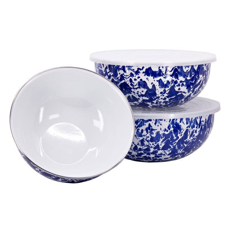 Enamelware Swirl Mixing Bowls