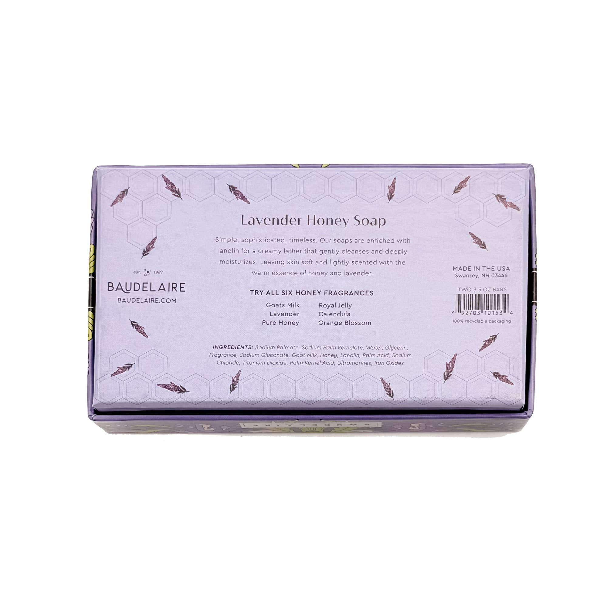 Lavender Honey Soap 2 Bar Gift Box