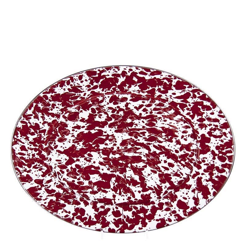 Enamelware Swirl Oval Platter