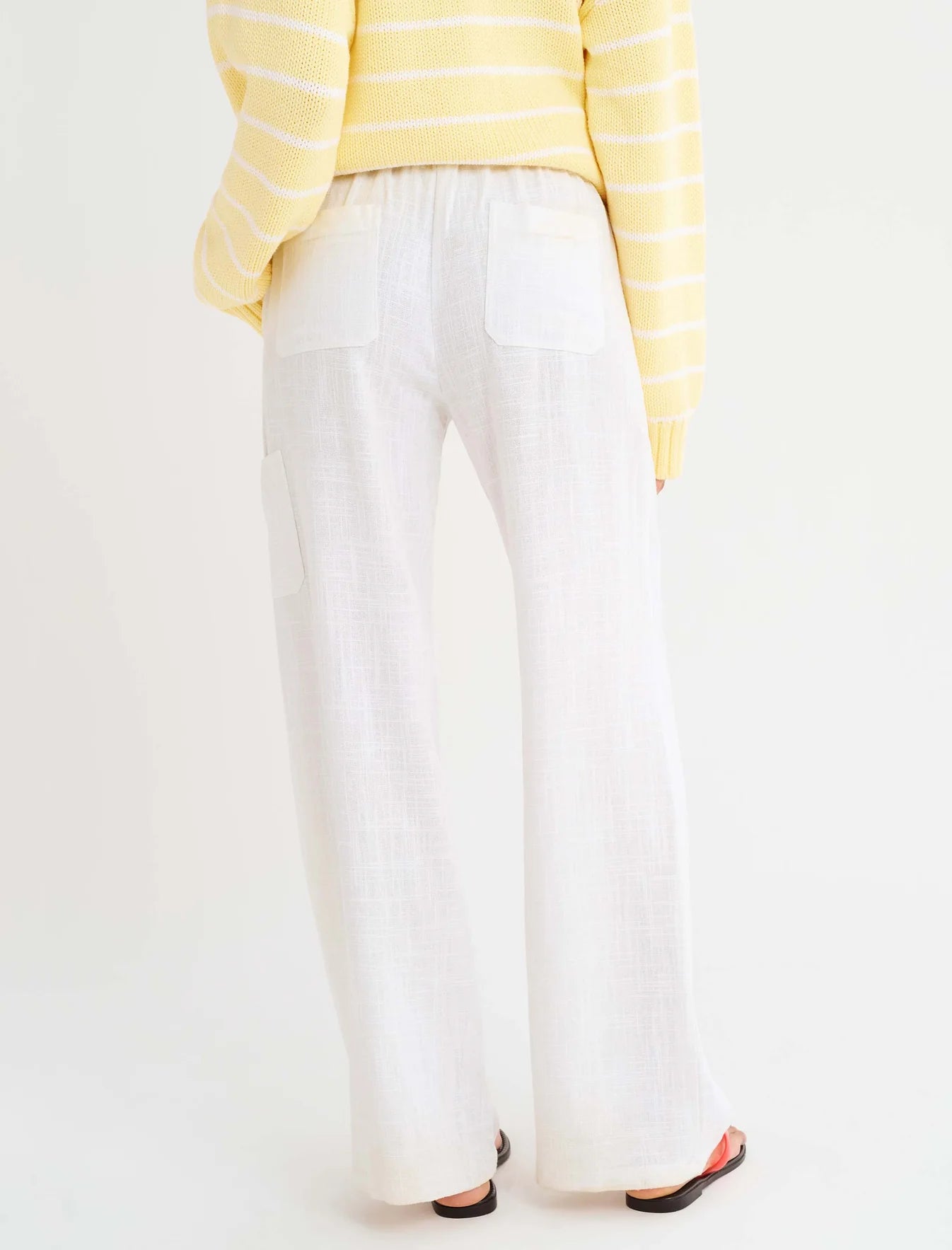 High Fidelity White Linen Pant