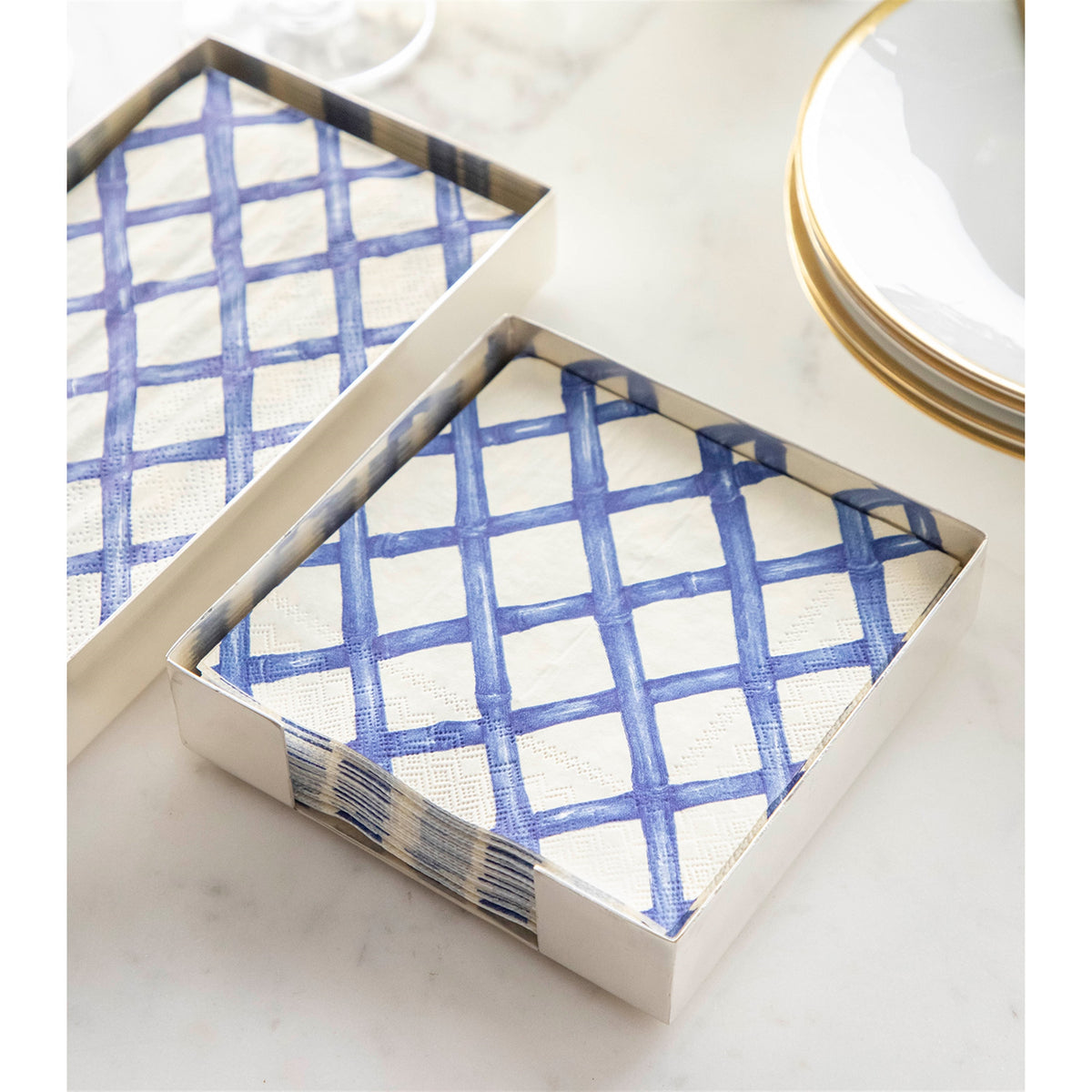 Silver Cocktail Napkin Holder