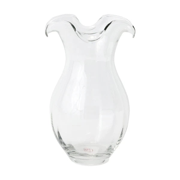 Hibiscus Glass Clear Vertical Vase