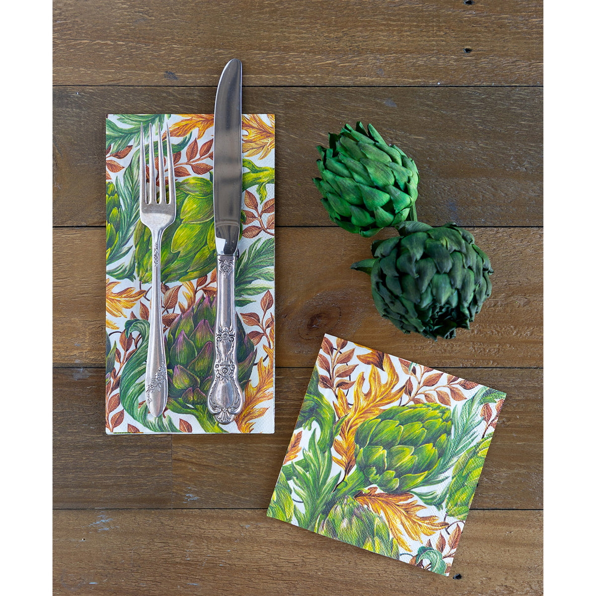 Autumn Artichokes Cocktail Napkins
