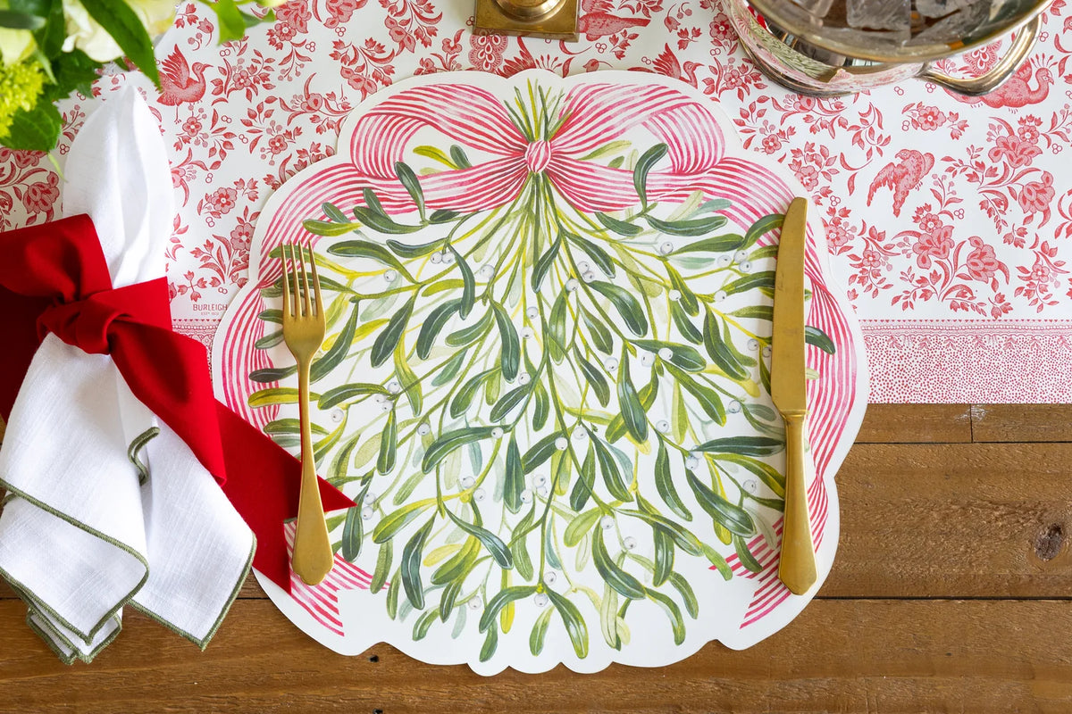 Die-Cut Mistletoe Placemats
