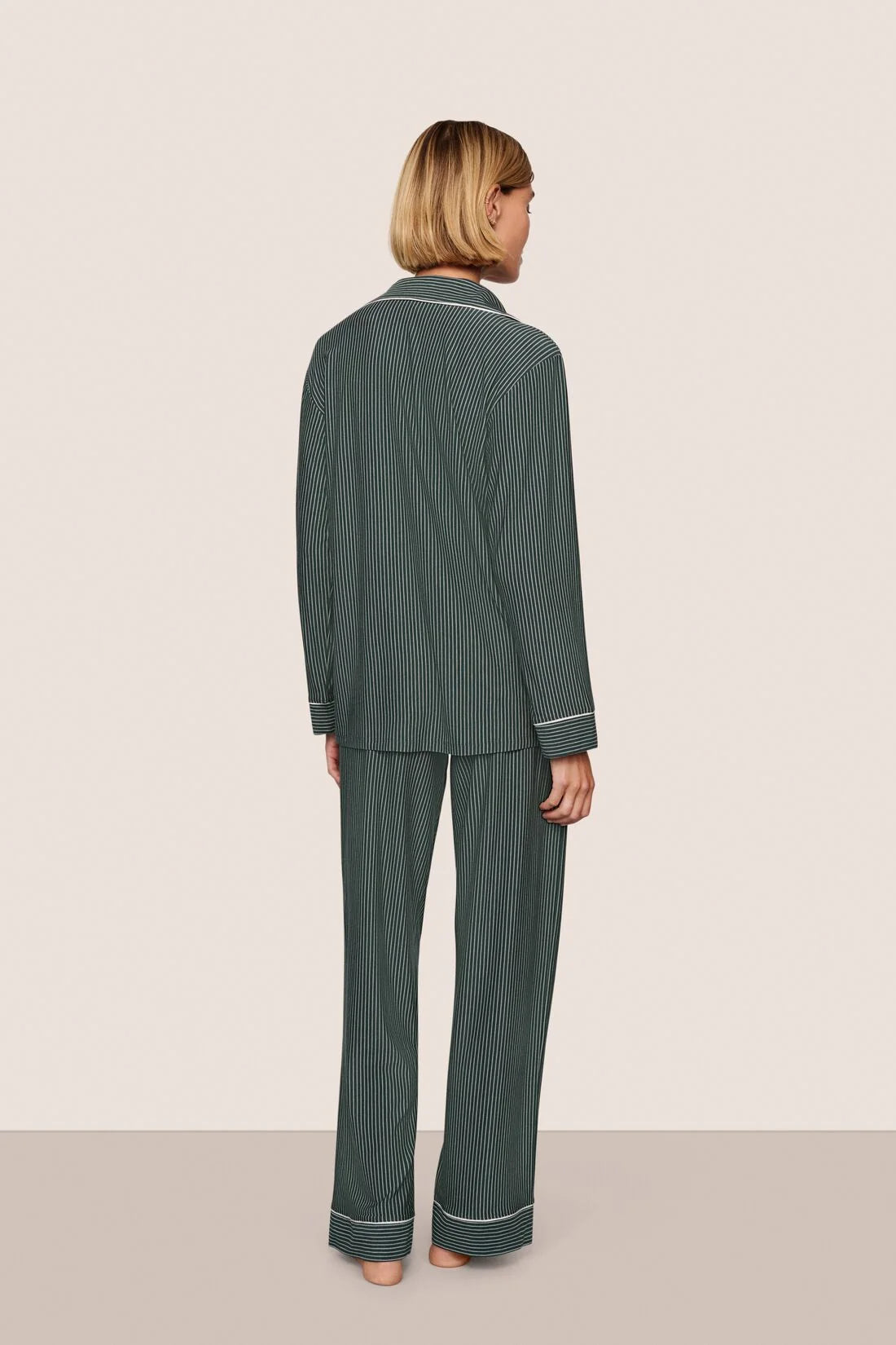 Gisele Long Pajama Set Pine Stripe