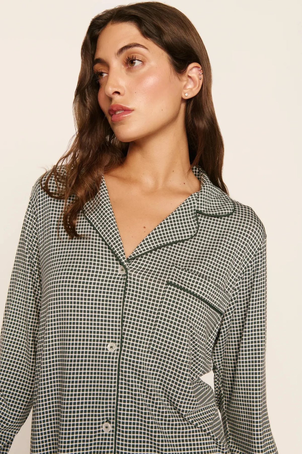 Gisele LS Shirt & Short Pajamas Cabin Check