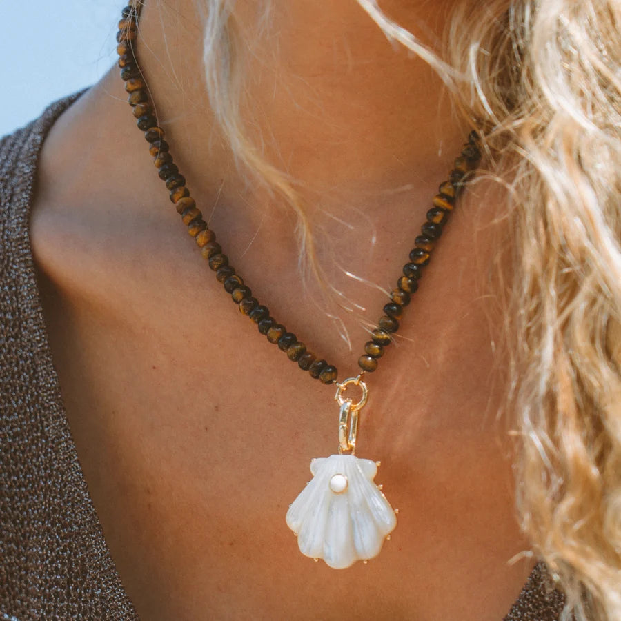 Paloma Tigers Eye Charm Necklace