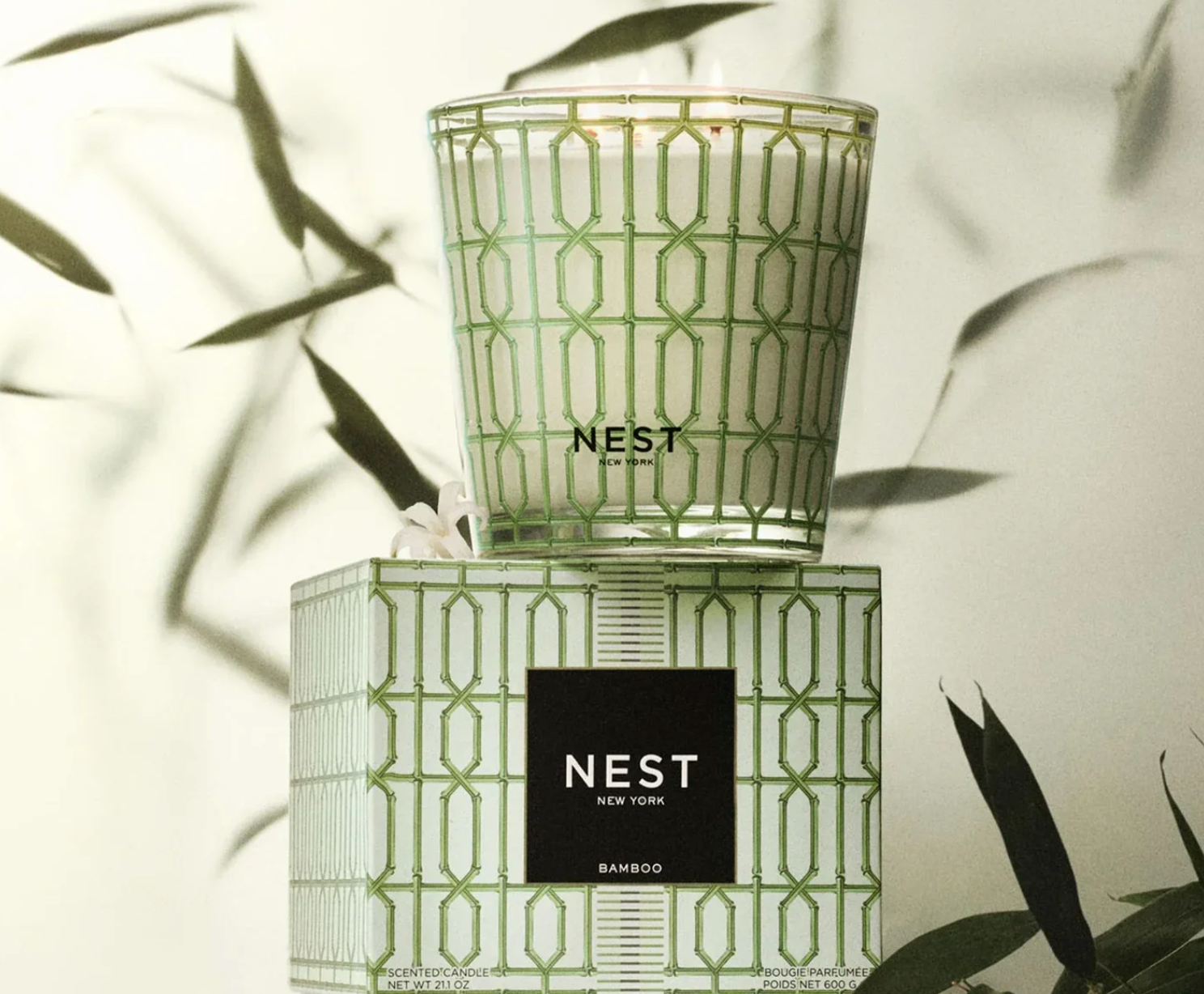Bamboo Decorative 3-Wick Candle