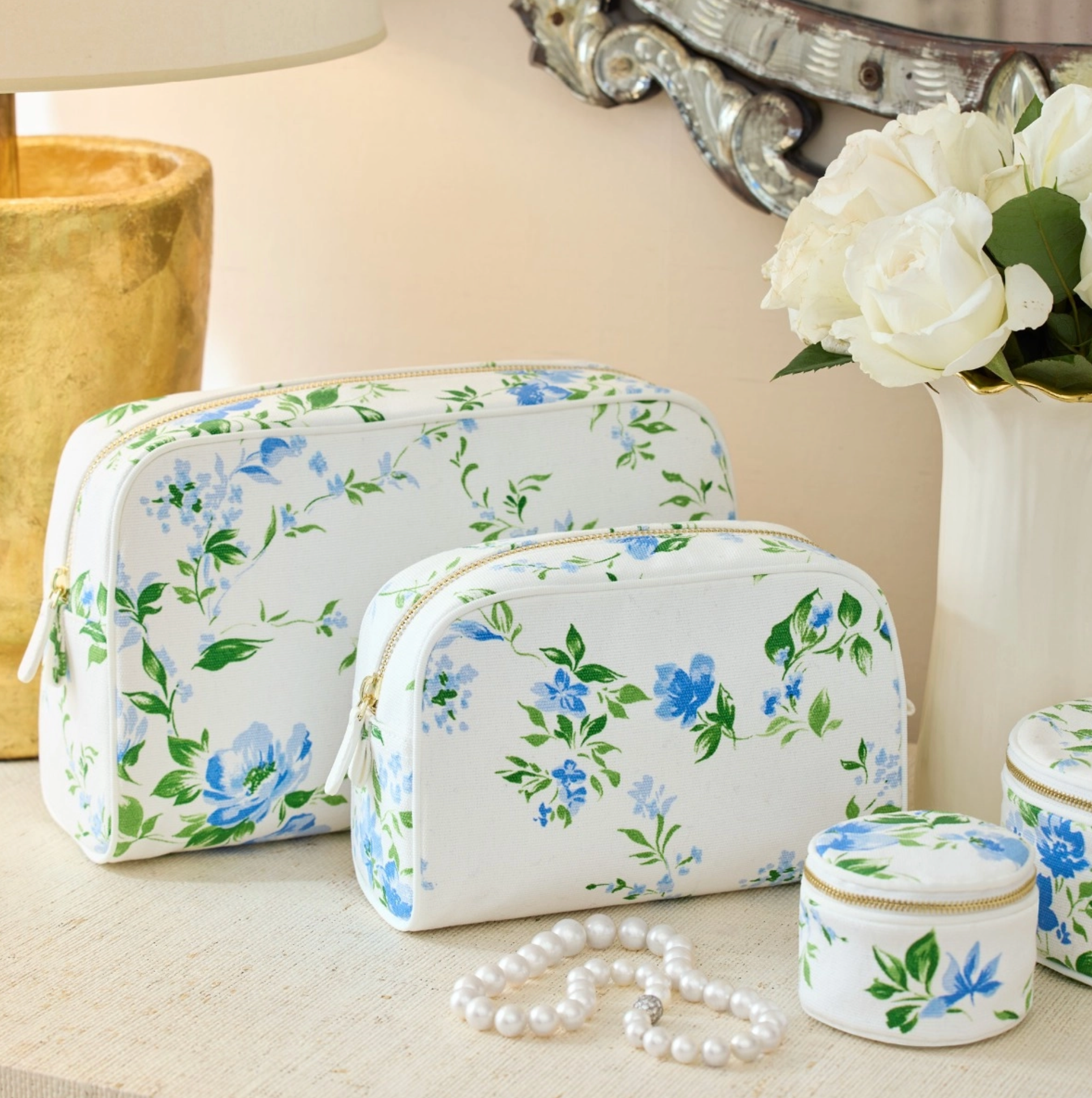 AERIN x D. Porthault Jewelry Case