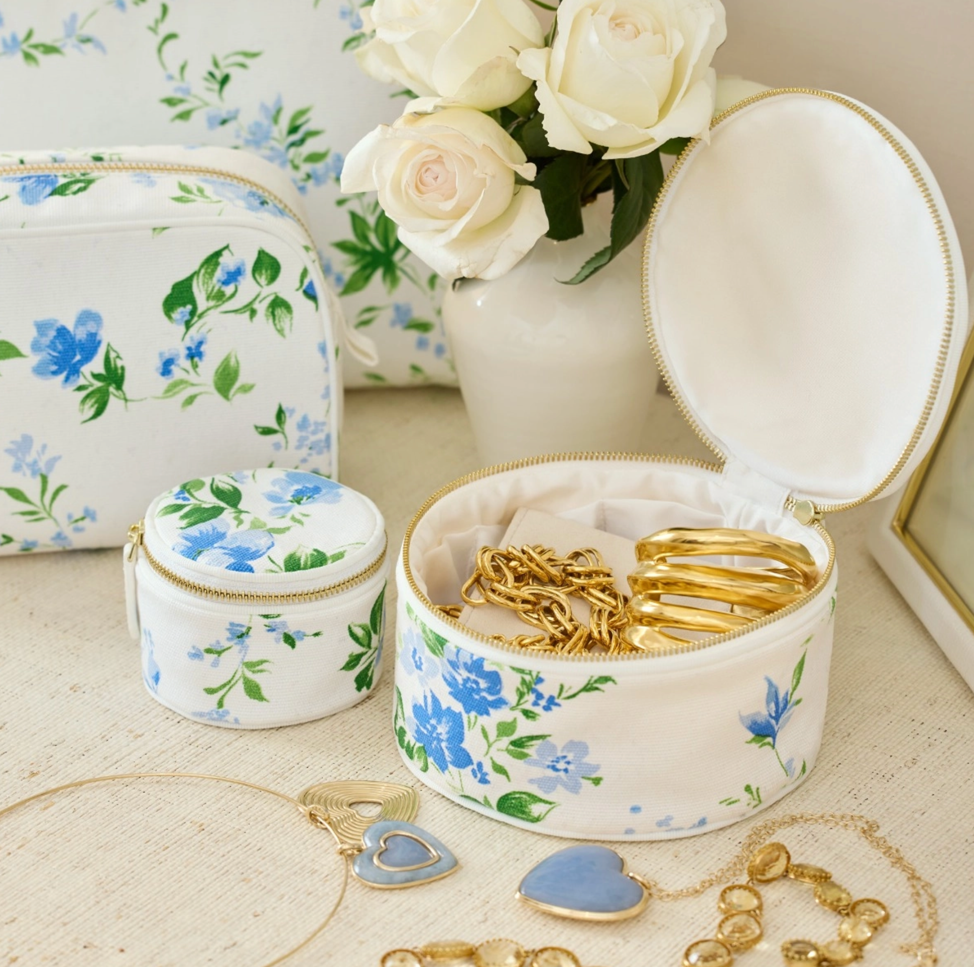 AERIN x D. Porthault Jewelry Case