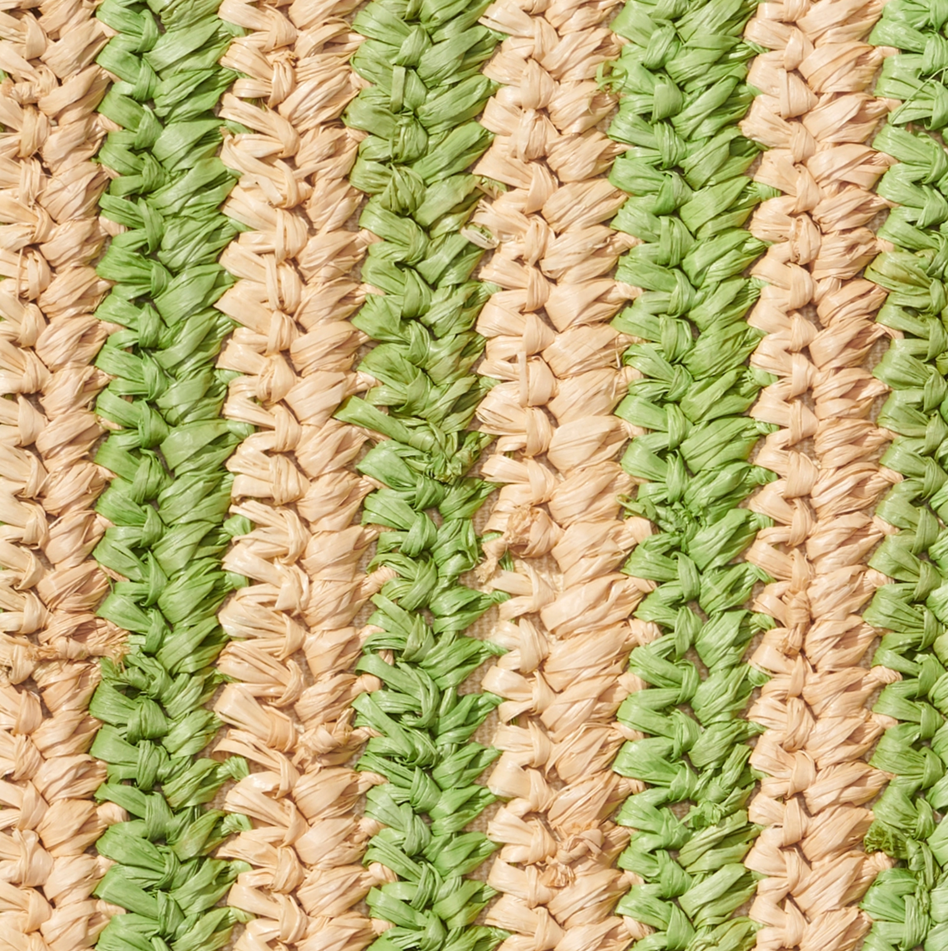 Large Striped Raffia Zip Pouch